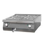 Tung Bain Marie - elektrisk - dubbel enhet - 70 cm djup