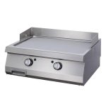 Kraftig grillplatta slät krom - elektrisk - dubbel enhet - 70 cm djup