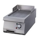 Tung grillplatta med räfflor - elektrisk - enkel enhet - 70 cm djup