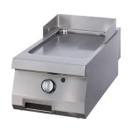 Kraftig grillplatta slät krom - elektrisk - enkel enhet - 70 cm djup