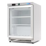 Frys - 200L - Rostfritt Stål - med Glasdörr