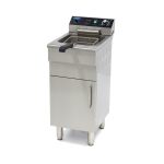 Fritös - 16L - 1 korg - med avtappningskran och stativ - 230V