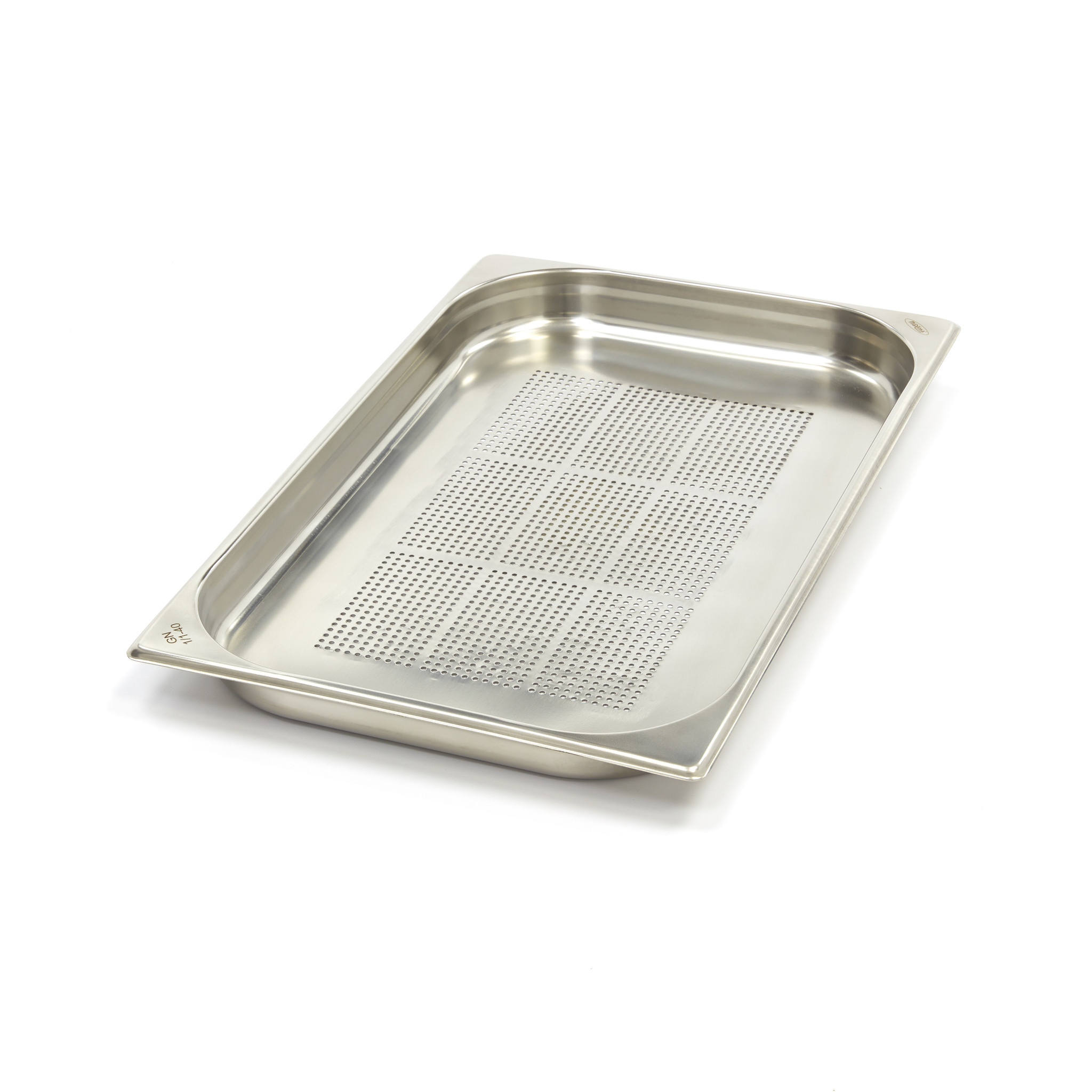 sp-productfoto-063.jpg Gastronormbehållare 1/1 GN - perforerad - 4 cm djup - 53 x 32,5 cm - rostfritt stål - Bild 1